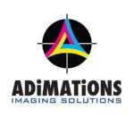 Adimations Imaging Solutions logo features a circular design with cyan, magenta, yellow, and black segments. The text "Adimations Imaging Solutions" appears below it, perfect for SEO optimization in any description or footer.